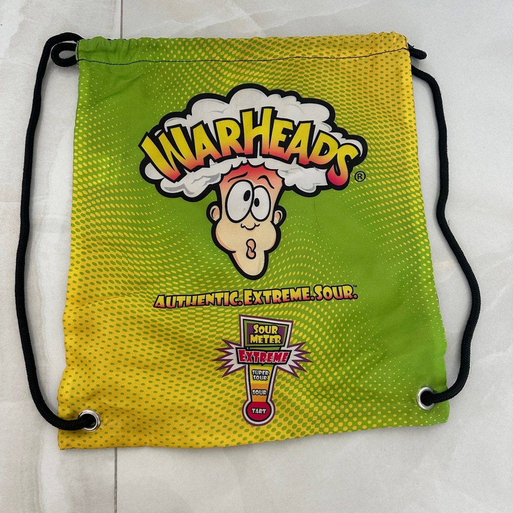 Rare Warheads Extreme Sour Candy Drawstring Bag Circa 2011